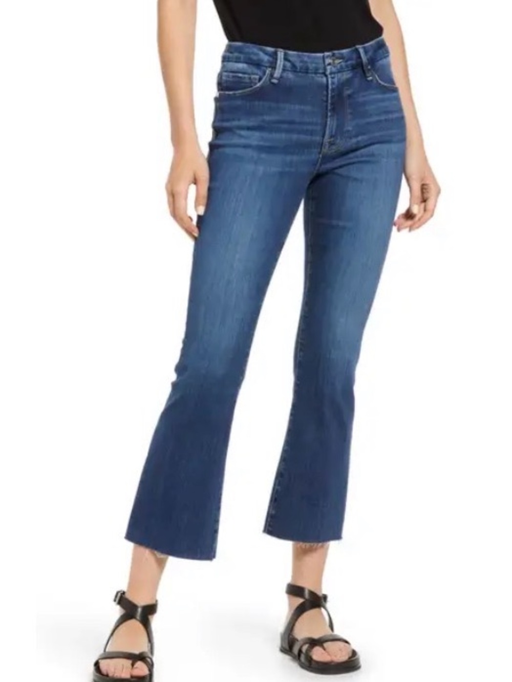 Frame Denim Le Crop Mini Boot Raw Hem Jeans